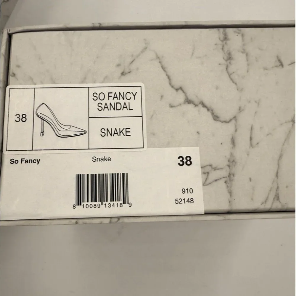 Jessica Rich So Fancy Sandal Snake Print Stiletto Pumps New Size EU 38 USA 7.5 8 - Picture 8 of 10